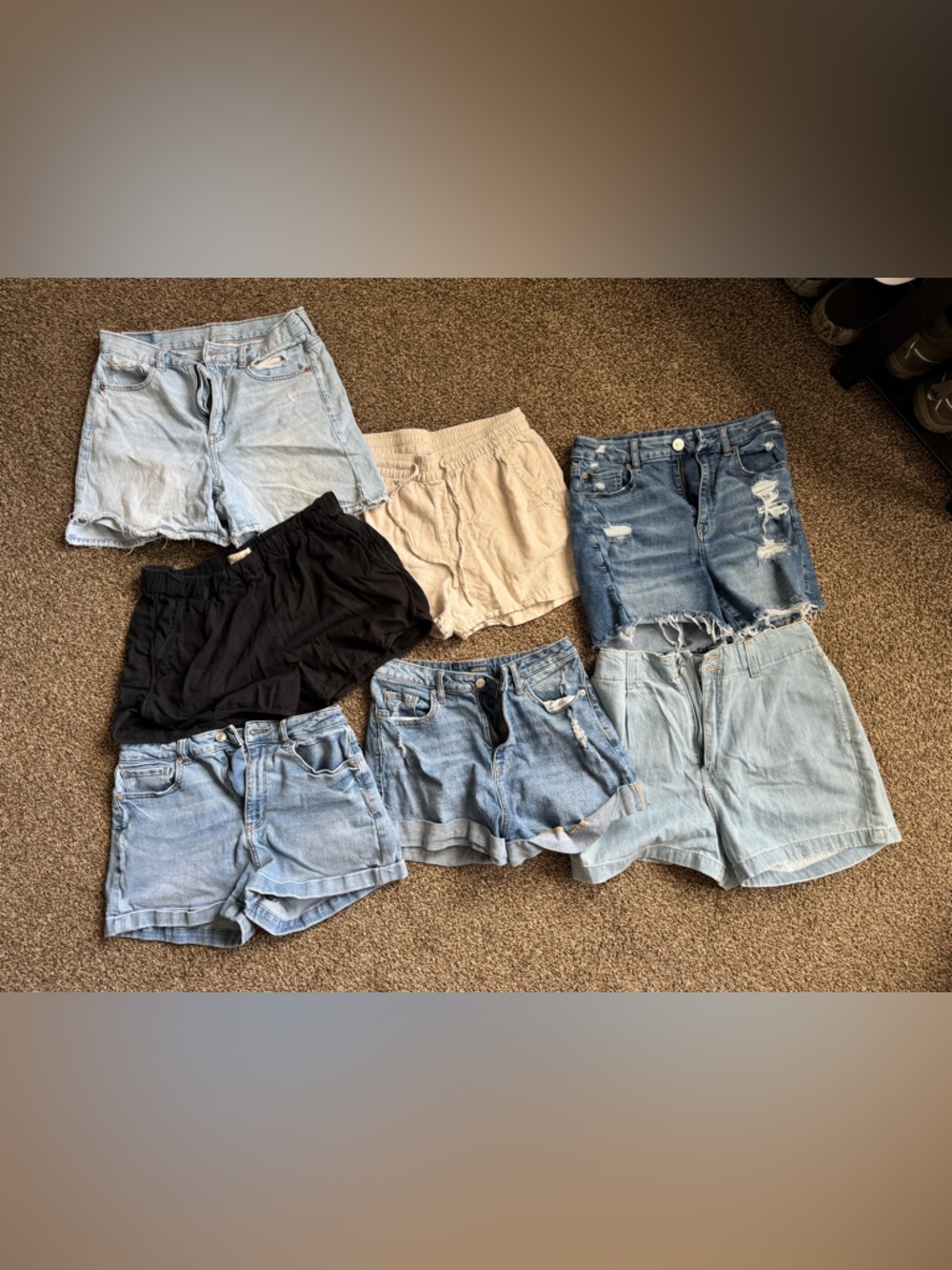 Lot of 7 pairs various brands size 6 / medium shorts bundle